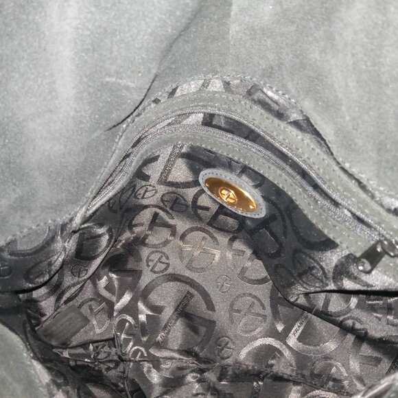 New Vintage Patent Leather Satchel with Gold Hardware - Picture 8 of 11